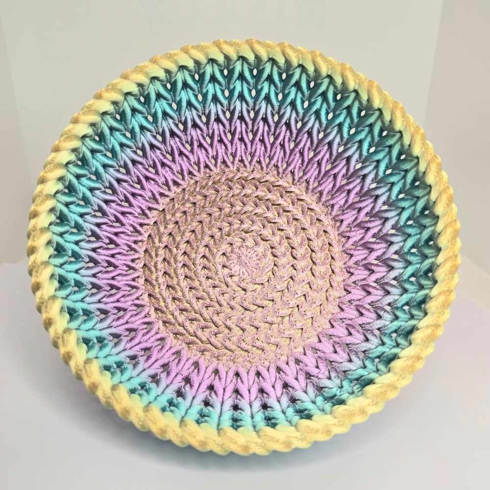 Two 3D Decorative Bowls for Easter Candy or Bathroom Supplies
