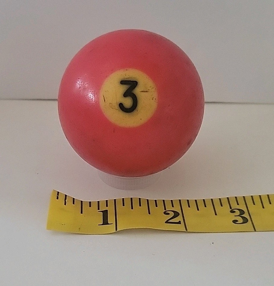 Vintage No. 3 Solid Red Pool Ball Billiard 2" Replacement (K)