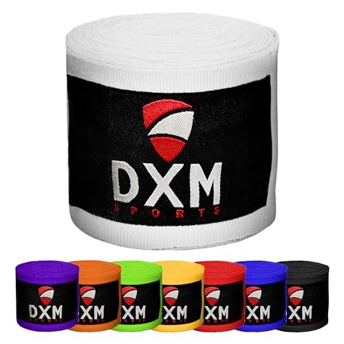 Boxing Hand Wraps Inner Gloves - 180 Inch Elasticated Thumb Loop White