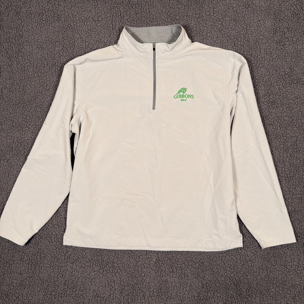 Peter Millar 1/4 Zip Pullover Jacket Mens XL Werth E4 Wind Gray Gibbons Golf