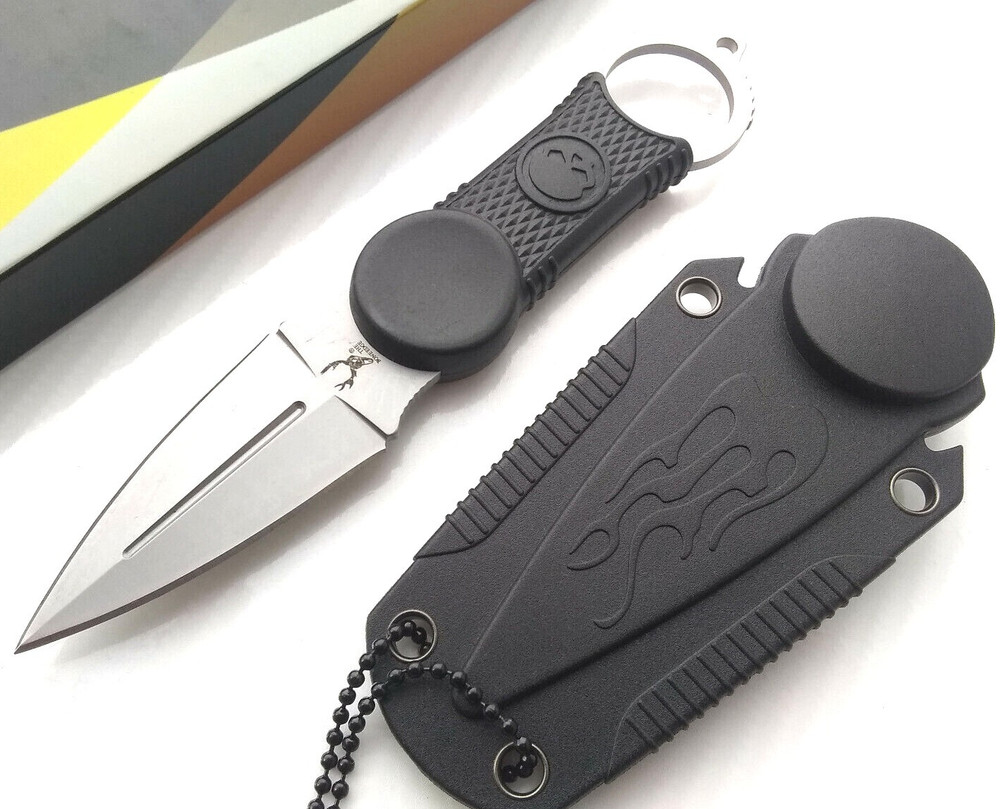 Concealed Carry Fixed Blade Neck Boot Knife Dagger Double Edge Sheath EDC