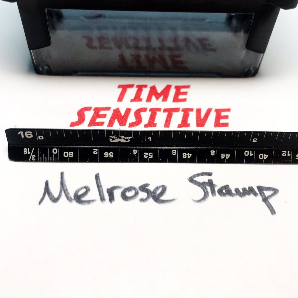 Time Sensitive Rubber Stamp Red Ink Self Inking Ideal 4913