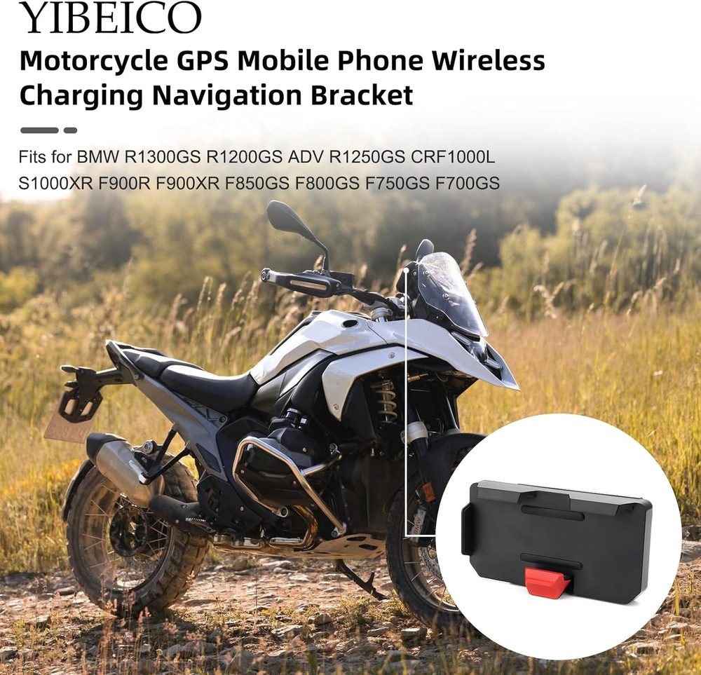 GPS Mobile Phone Motorcycle Navigation Bracket Wireless Charging Support With...