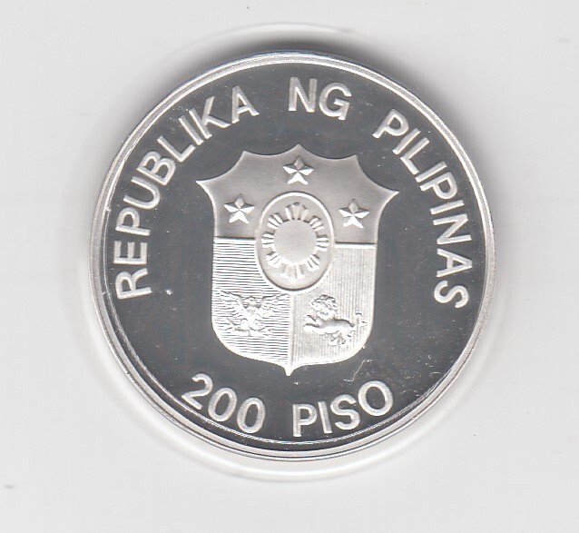 Philippines 200 Piso Tamarau 1987 WWF Silver