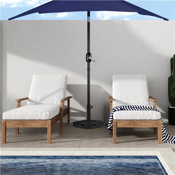 Half Round Patio Umbrella Base 20 lb 1.5″/1.9″Outdoor Umbrella Base, Black