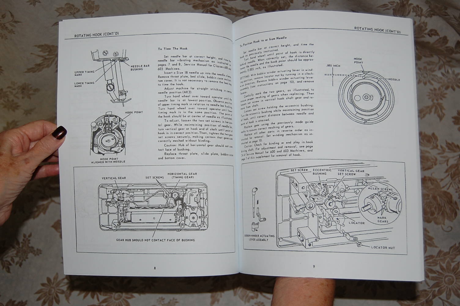 Professional Full Edition Service Manual for Singer 600 and 603 Sewing Machines.