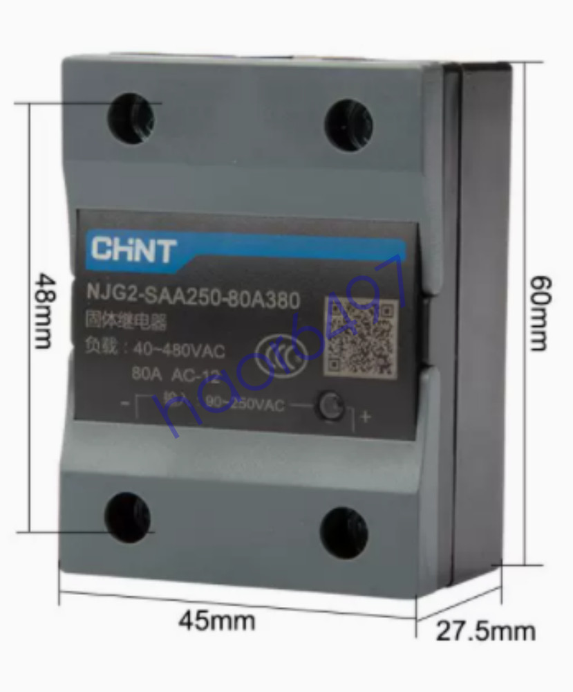 1PC New Chint NJG2-SAA250-80A380  AA80A 380V Solid State Relay Brand