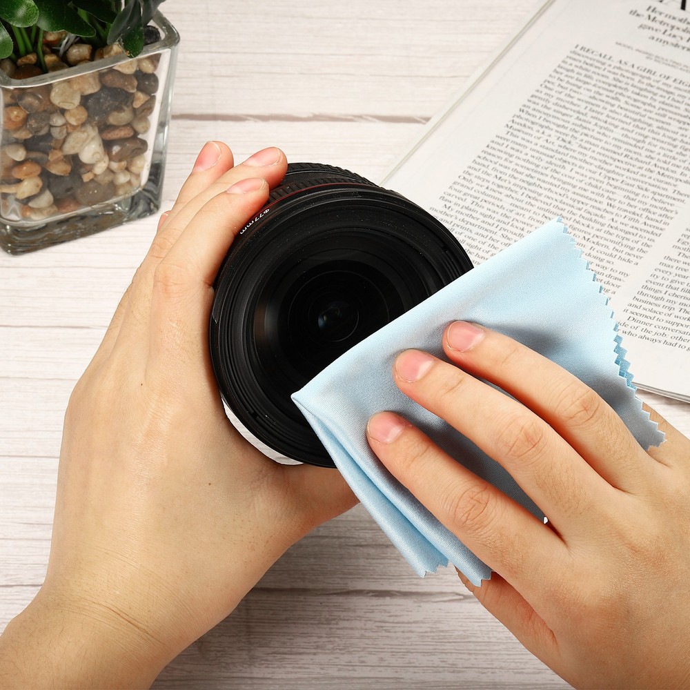 20Pcs 6"x6" Microfiber Cleaning Cloth Camera Len White Soft