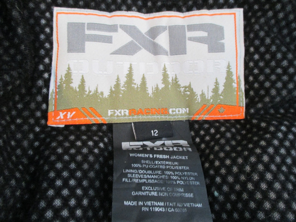 FXR Snowmobile Fresh Jacket Women’s Size 12 Real Tree Patterned