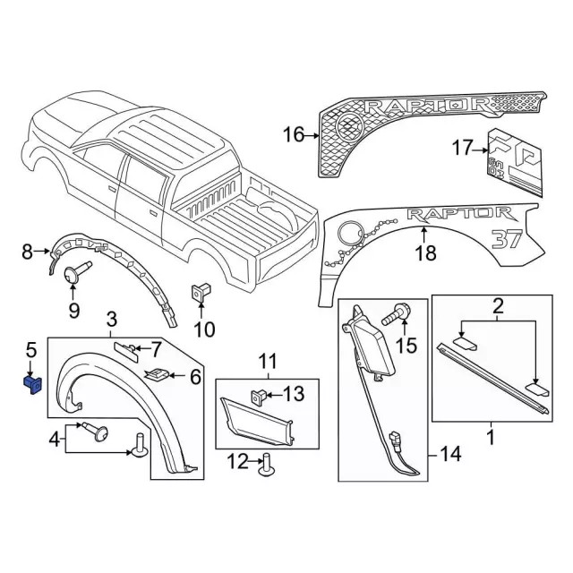 Genuine Center High Mount Stop Light Nut W718256-S300