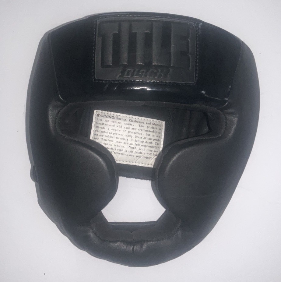 Title Black Blitz Headgear Size Medium Fits Most Adjustable