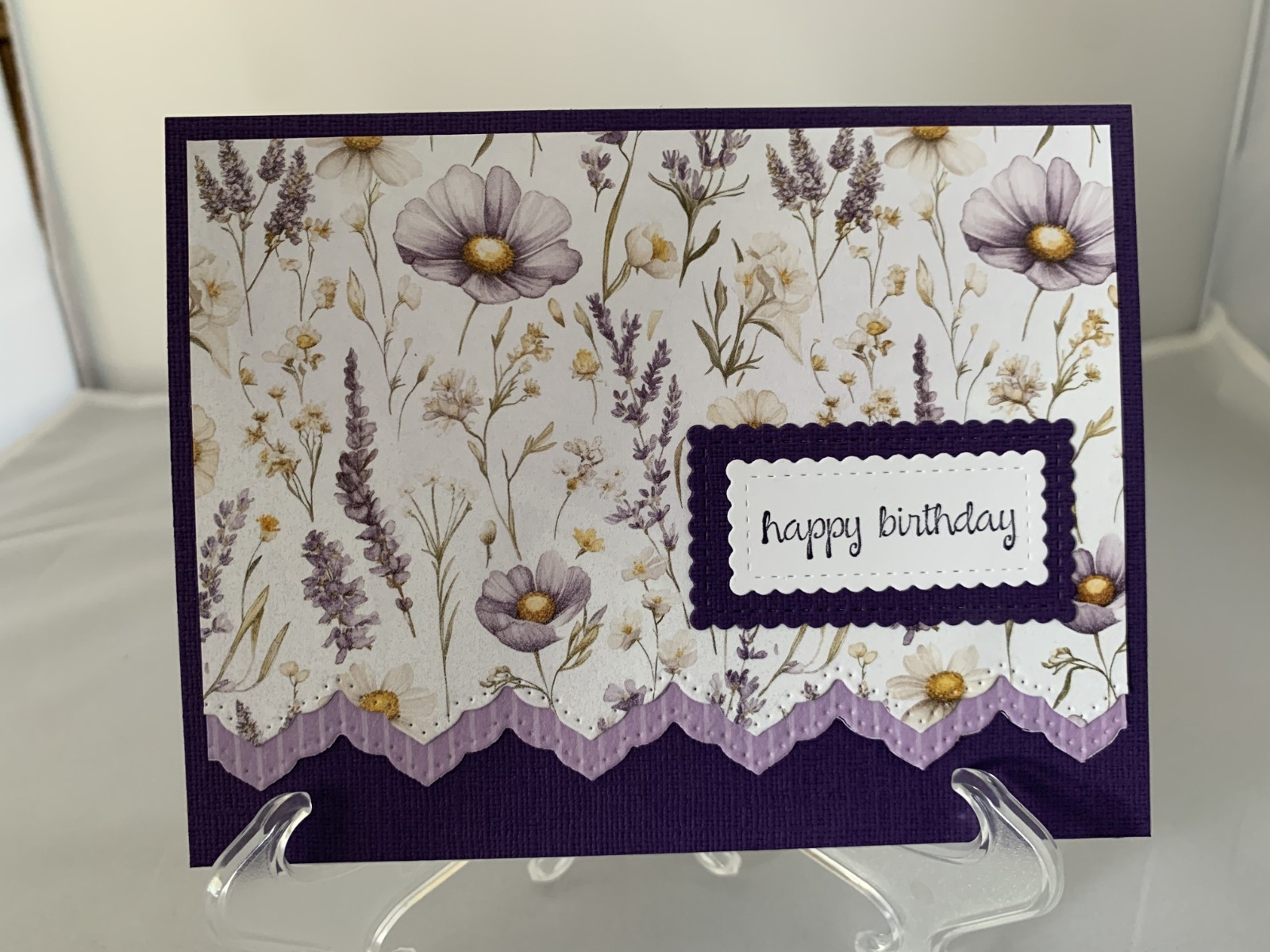 Stampin Up Card Kit Set Of 4 "Happy Birthday" cards #E2 - Elegant Eggplant