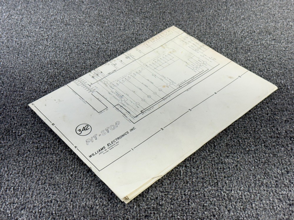 Williams Pit-Stop Pinball Machine Game Manual Schematics ORIGINAL