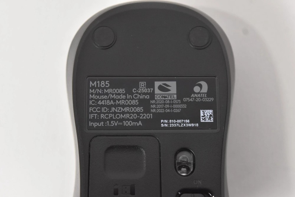 Logitech M185 Wireless Mouse w/ USB Receiver Dongle MR0085