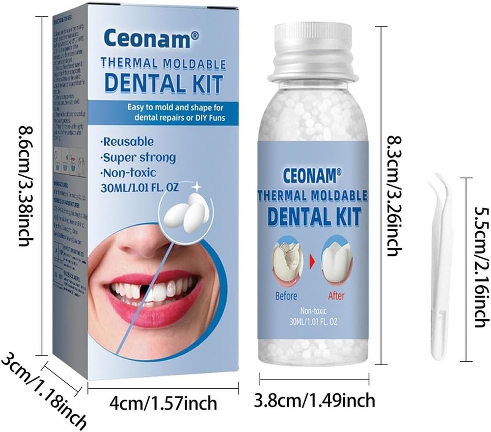 Tooth Repair Kit - Teeth Replacement Kit for Temporary Restoration of Missing &