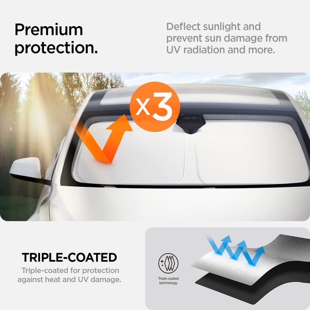 For Tesla Model S (2012+) | Spigen CryoShade Windshield Sunshade