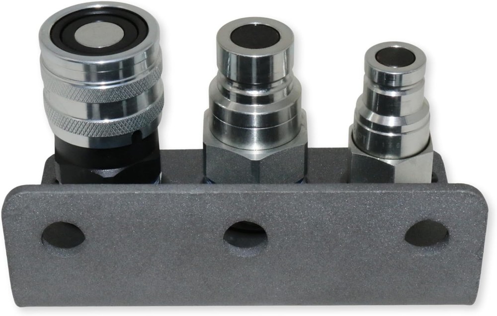 1/2 Flat Face Hydraulic Quick Connect Coupler Set +Drain line + Bracket TL23DB-2