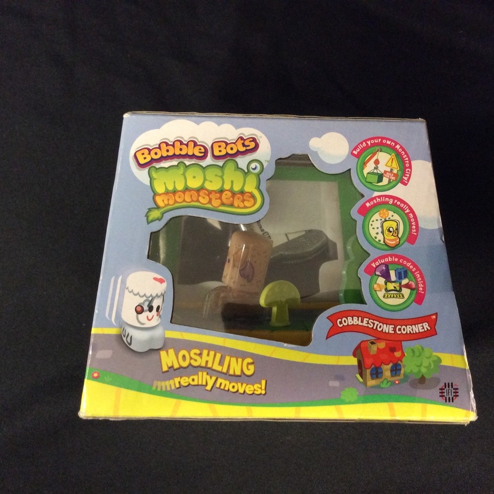 New - Moshi Monsters Bobble Bots Moshling Cobblestone Corner