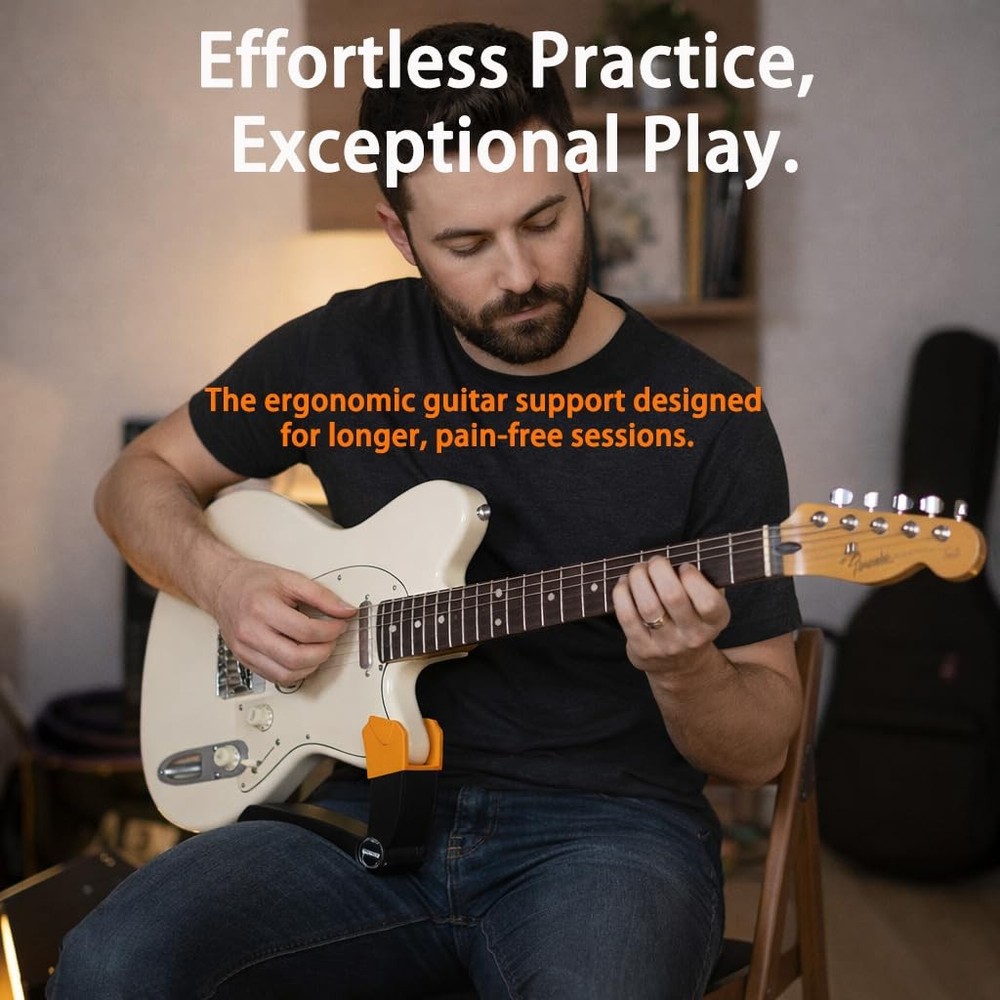 Adjustable Electric Guitar Holder for Comfortable Seated Playing Support