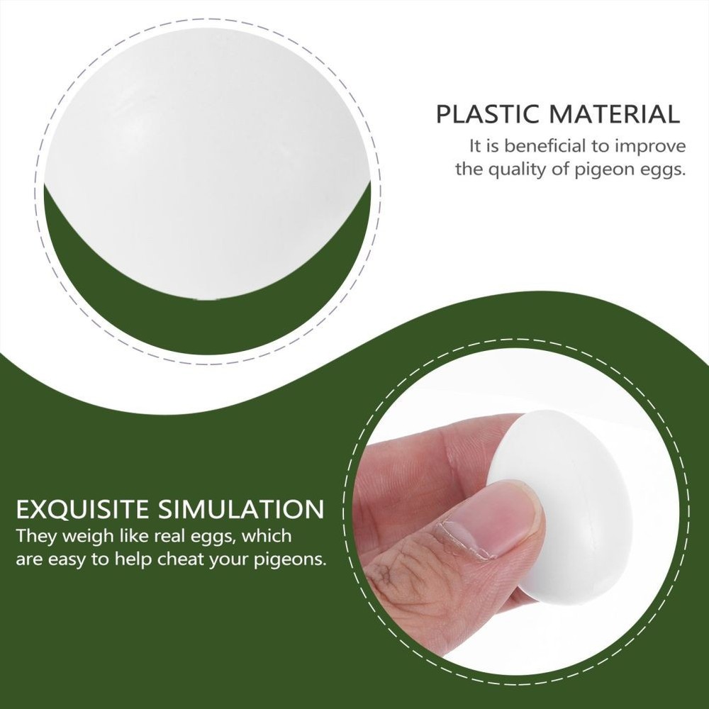 30Pcs Solid Plastic Eggs for Tricking Birds to Stop Laying Eggs
