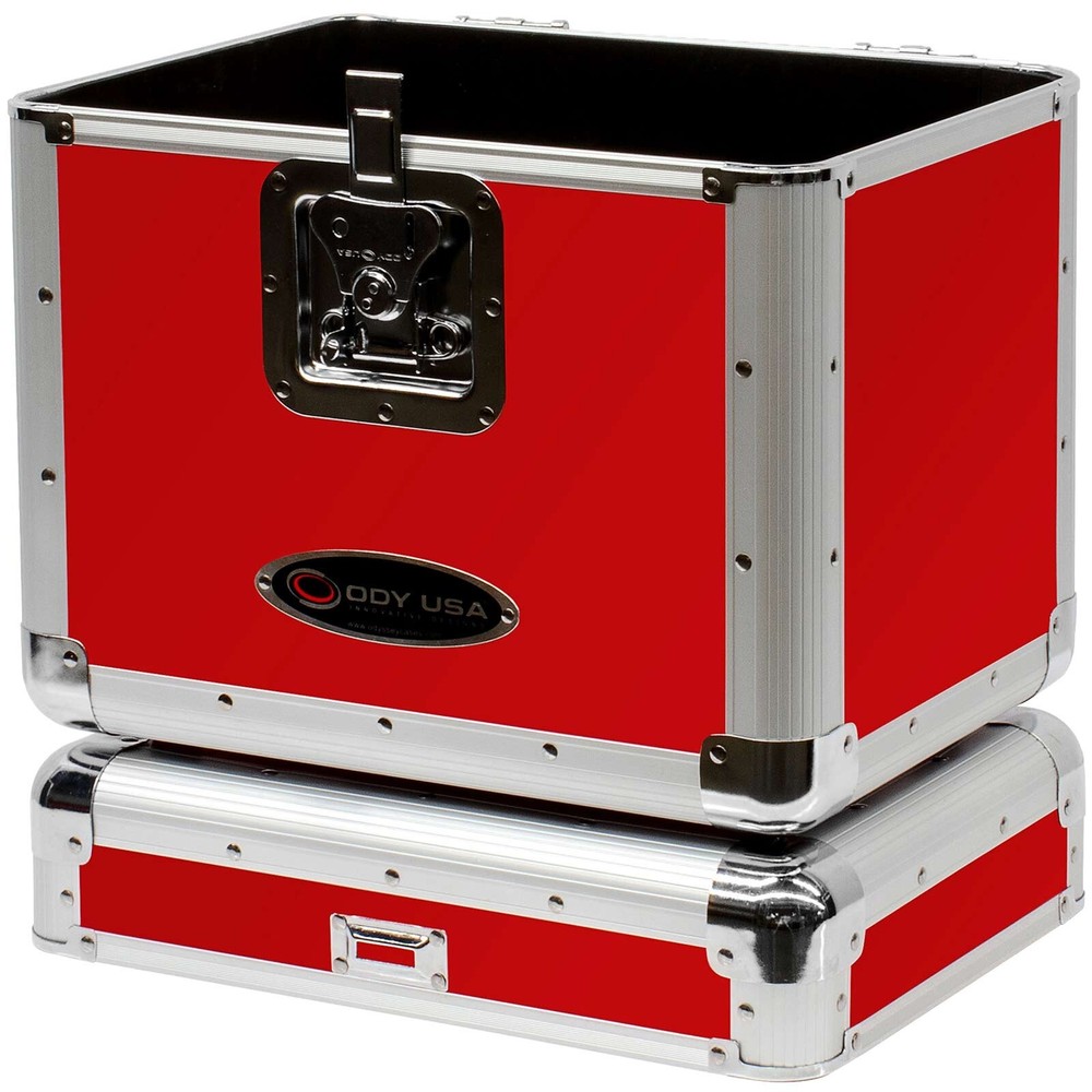 Odyssey KLP2RED Krom Series Red Stackable Record / Utility Case