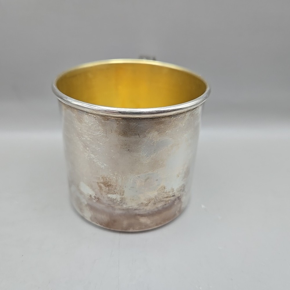 Oneida Community Silverplate Rose-Handle Small 2.5" Silver Cup In Original Box