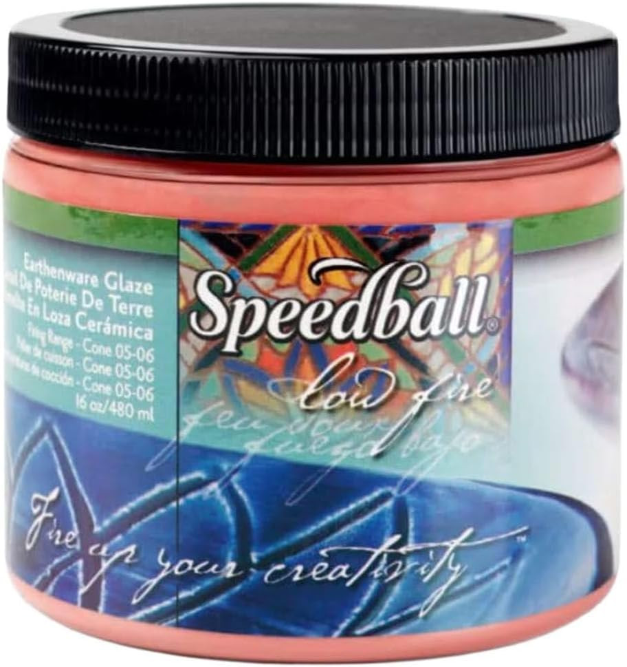 004023 Earthenware Glaze, Red, 16 Oz