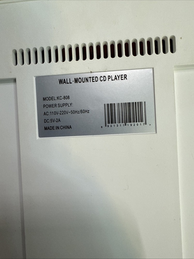 Used Wall Mounted CD Player KC-808 Audio Tested Working without Remote