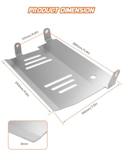 Skid Plate Road Glide,Lower Engine Chassis Protection Guard Compatible Silver
