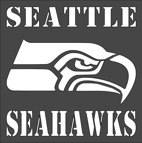 4"x4" Clear Plastic Stencil - Seattle Seahawks (SA62)*****