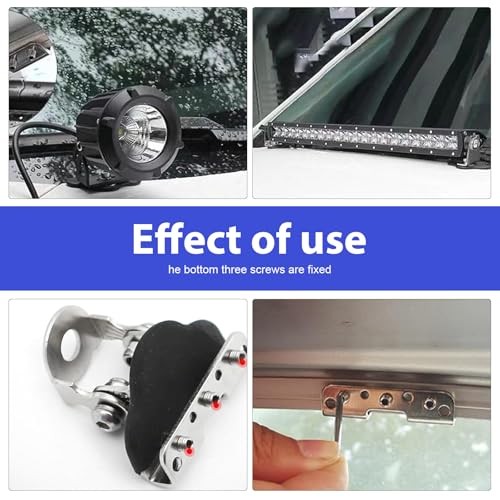 2PCS Car Led Light Bar Mounting Brackets, Metal Rustproof Break-resistant Led