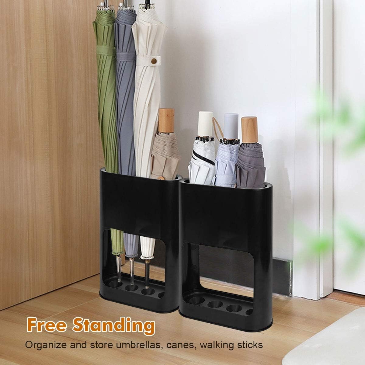Umbrella Rack with Removable Drip Tray, Umbrella Holder Stand for Entryway, Free