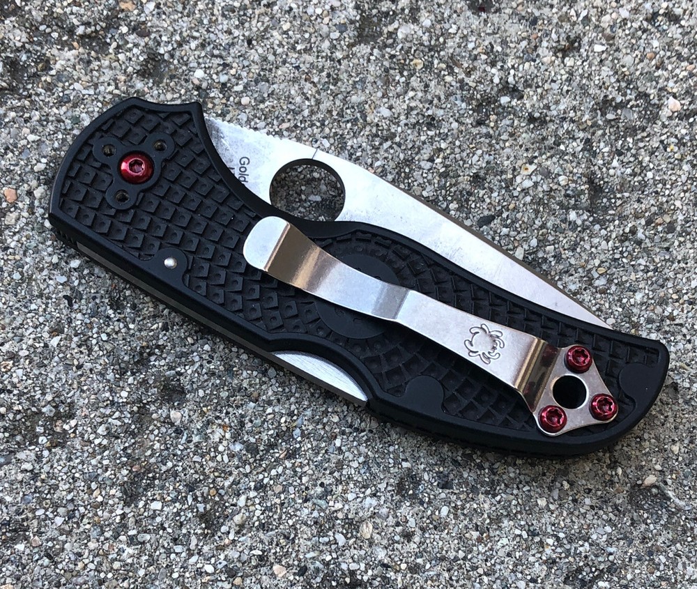 Translucent Red Screws Set For Spyderco Native 5 Lightweight FRN Handle 7pcs