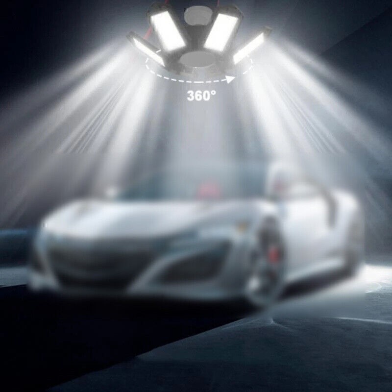LED Garage Light 9000000LM Super Bright Work Shop Ceiling Light Deformable Bulb