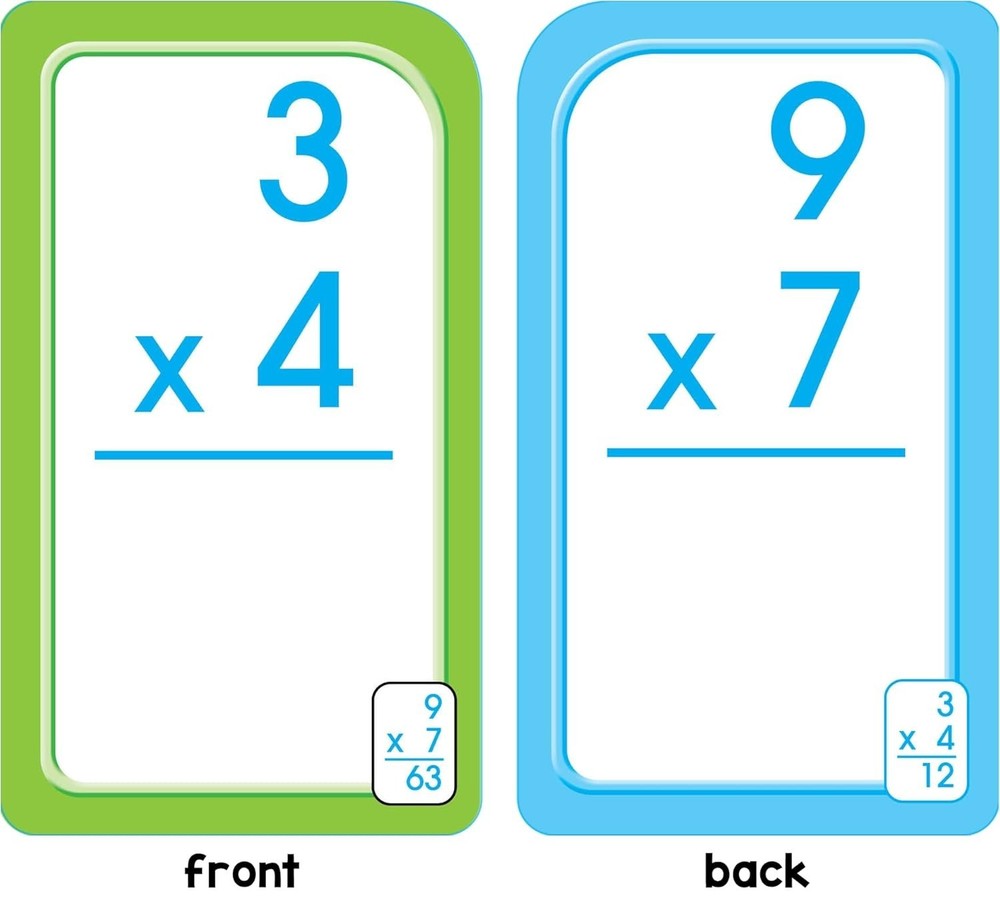 Multiplication Flash Cards 0-12 Flash Cards Elementary Grade Math for Ages 8+