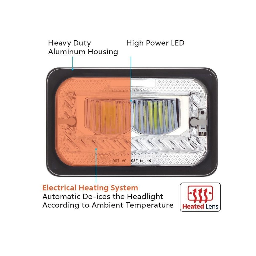 4" X 6" LED Headlight, WA