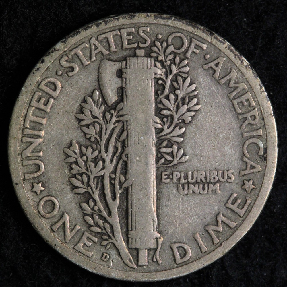 1924-D Mercury Silver Dime VF E251 ZIL
