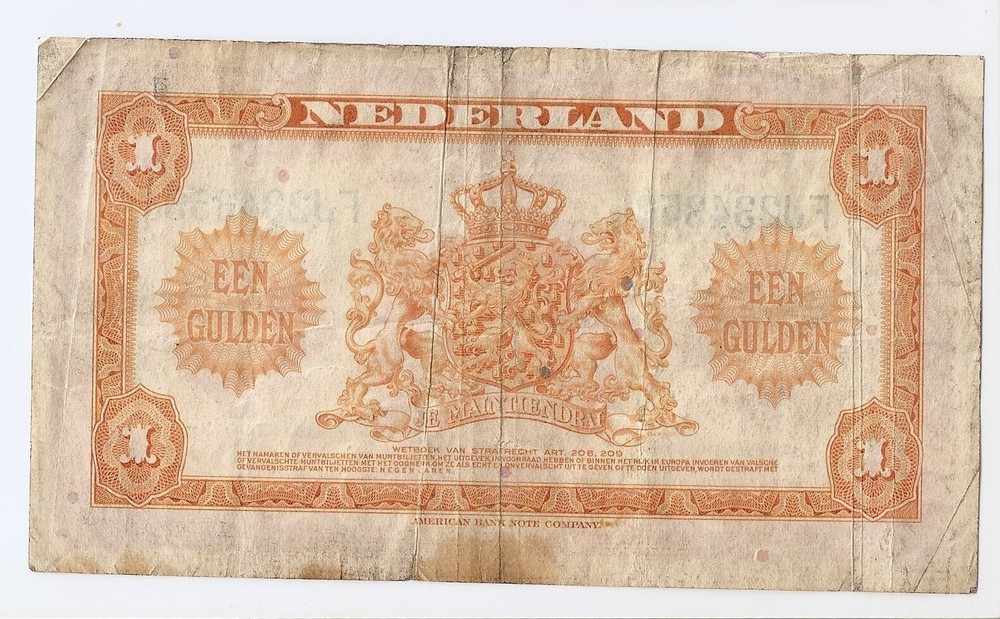 Netherlands 1 gulden 1943