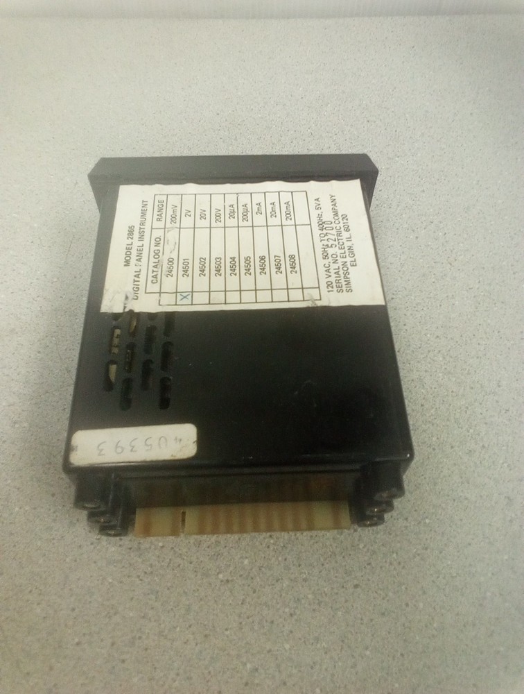 Simpson Electric Digital Panel Model 2865