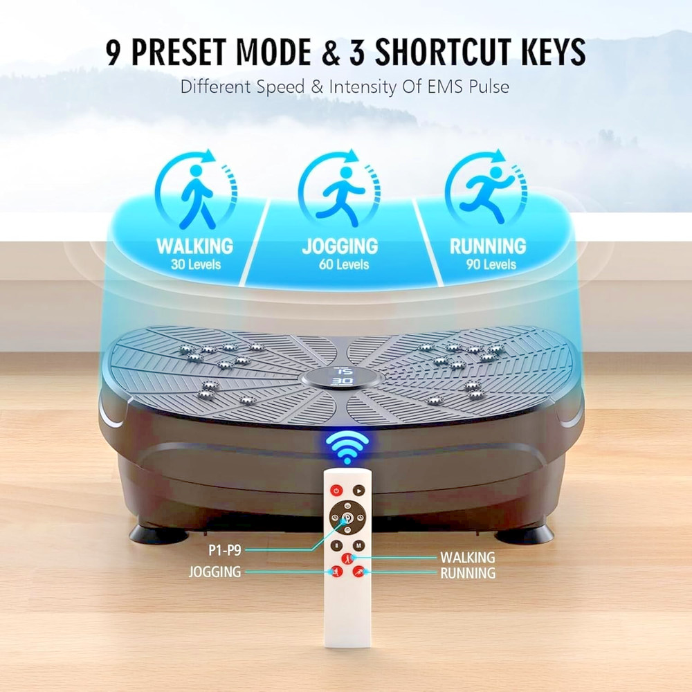 Vibration Plate Exercise Machine, PBYRD Lymphatic Drainage Machine for Weight...