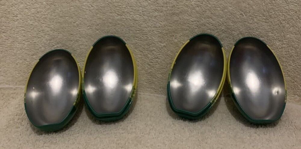 2 Pc Warheads Extreme Sour Hard Candy Egg Shaped Tin Boxes(Empty) 4x2.25 - EUC