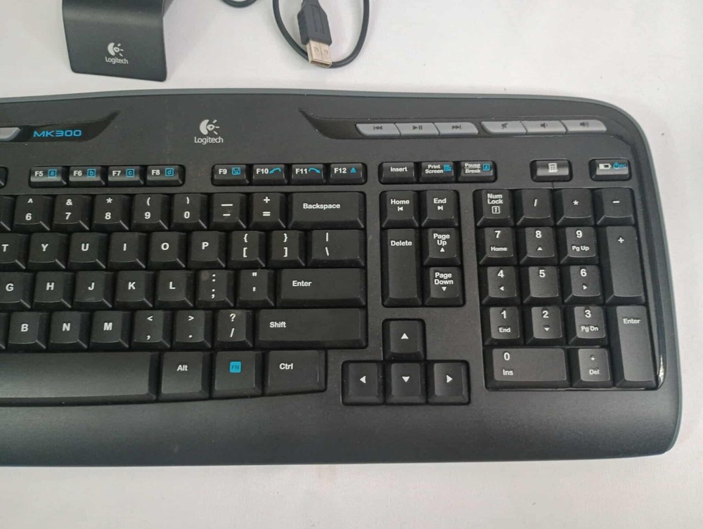 Logitech MK300 Wireless Keyboard W/USB receiver TESTED & WORKING