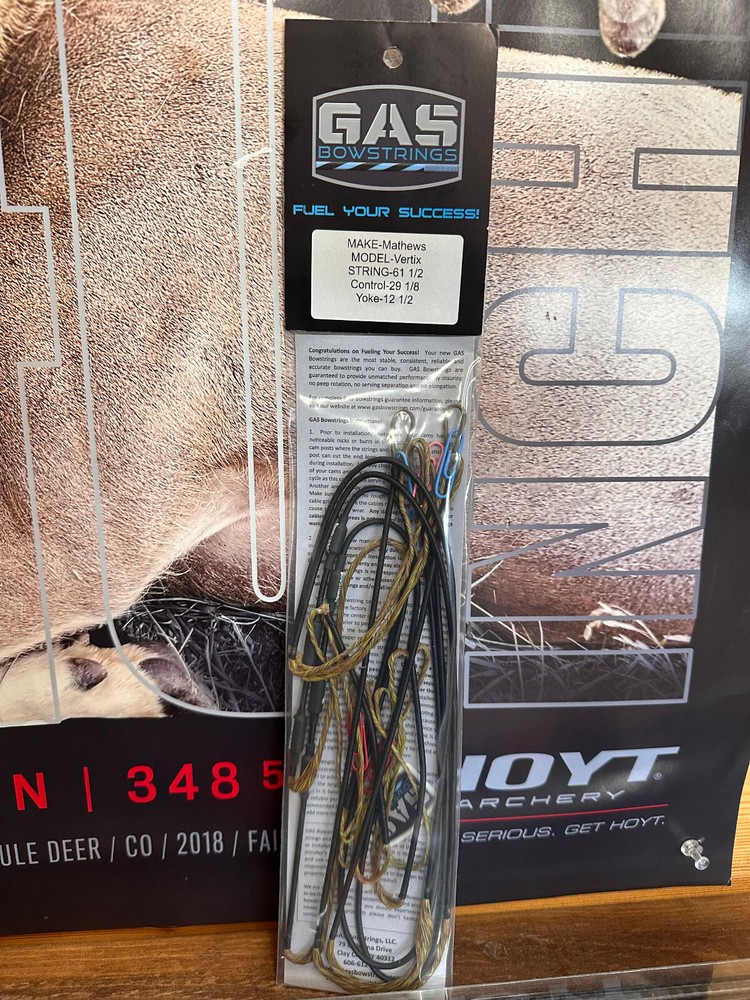 Gas Mathews Vertix BowStrings String Cable Ghost Camo W/Speed Nocks