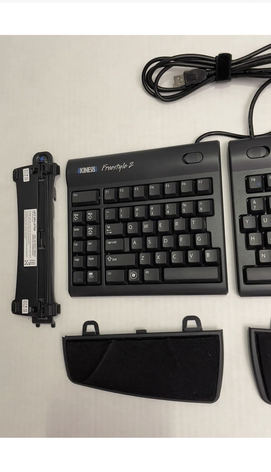 Kinesis Freestyle 2 Ergonomic Split Keyboard KB800, Lifters & Number Keypad