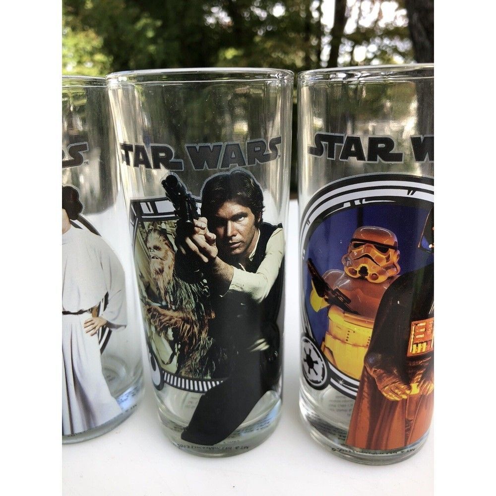 Star Wars 2013 Lucas Films Printed Glass Set 4 Pcs 10oz Drinkware