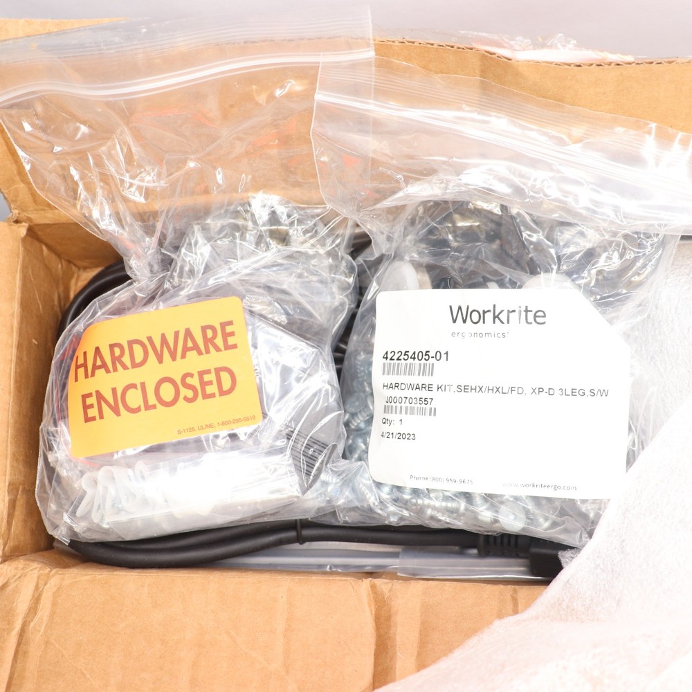 Workrite EX Electric Large Equal Corner Workcenter - Incomplete / Hardware Only