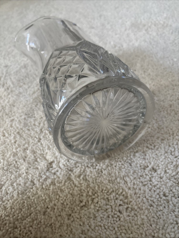 Large Foot Tall Glass Antique Pitcher