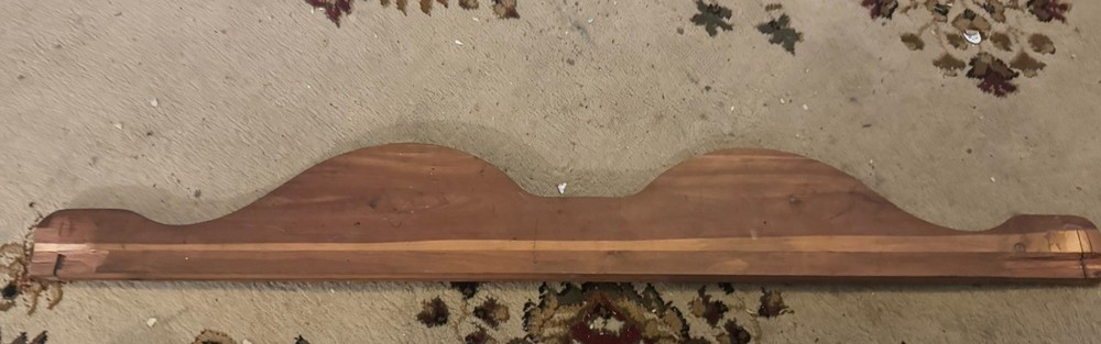 Antique Depression Solid Cedar Wood Header Back Splash Pediment 37.5” Long DIY