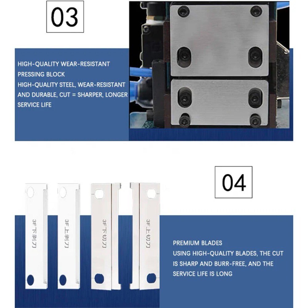 3F Core Wire Pneumatic Stripping Machine Blade Peeling and Peeling Automatic
