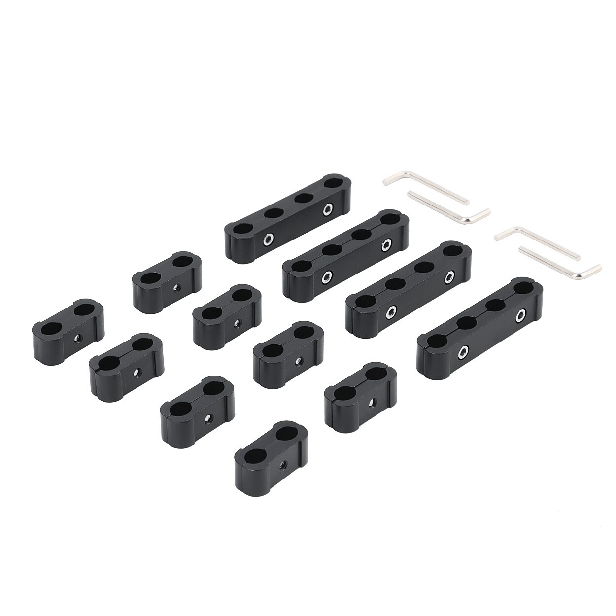 12Pcs Engine Spark Plug Wire Separator Divider Suit Fits For 8mm 9mm 10mm Black